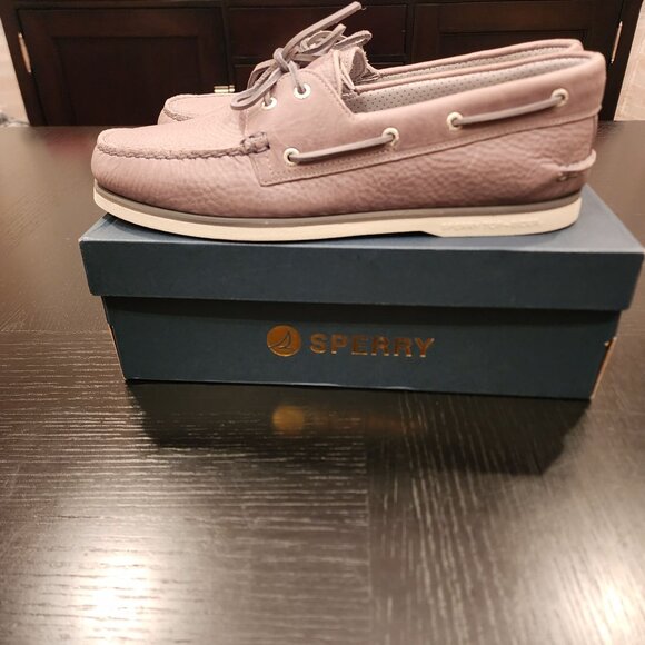 Men's Sperry Gold Cup A/O 2Eye Tumbled Leather Grey Boat/Deck Shoes Sz‎ 15M NWB - Picture 5 of 16